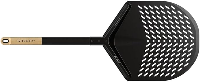 Gozney Balance Placement Peel for 12" Pizzas, Compatible with All Gozney Pizza Ovens, With A Perforated Aluminum Blade & Beech Wood Handle