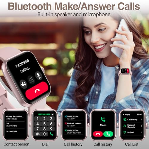 Smart Watch for Women Men with Bluetooth Call, Alexa Built-in Smartwatch, 1.83"DIY Dial Fitness Watch with Sleep Heart Rat...