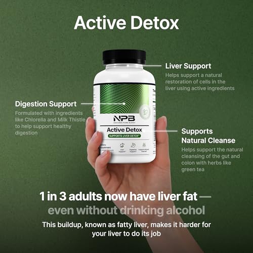 Nature's Pure Blend Active Detox Cleanse – Organic Turmeric Supplement with Apple Cider Vinegar for Digestive Support – Bo...