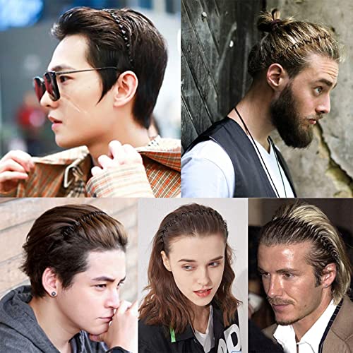 KELUBATU Metal Headbands for Men Fashion Headband for Women, Unisex Wavy Hair Bands Outdoor Sports Head Bands Simple Elast...