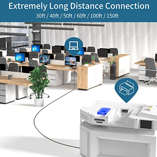 GOSYSONG Active USB Printer Cable 30ft, USB 2.0 USB A to B Printer Cord, Scanner Cord, High Speed Active USB Printer Cabl...