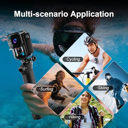 NUISK Mini Action Camera 4K | 128G Thumb Sports Camera with EIS Stabilization, Wearable POV Chest Camera, Waterproof for R...