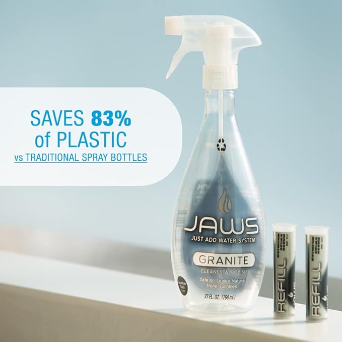 JAWS Granite Cleaner & Polish Refill Pods. Box of 24. Refillable Cleaning Supplies.