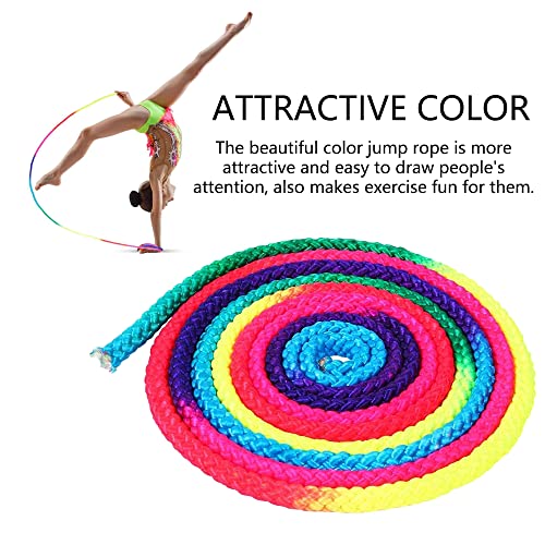 Watris Veiyi Rhythmic Gymnastics Rope - 2.8m/110in Rainbow Rhythmic Arts Training Jumps Rope