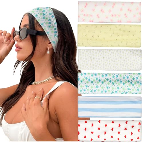IVARYSS Workout Headbands for Women Non Slip, Premium Stretchy Soft Fabric Head Bands for Women's Hair, Wear for Yoga, Run...