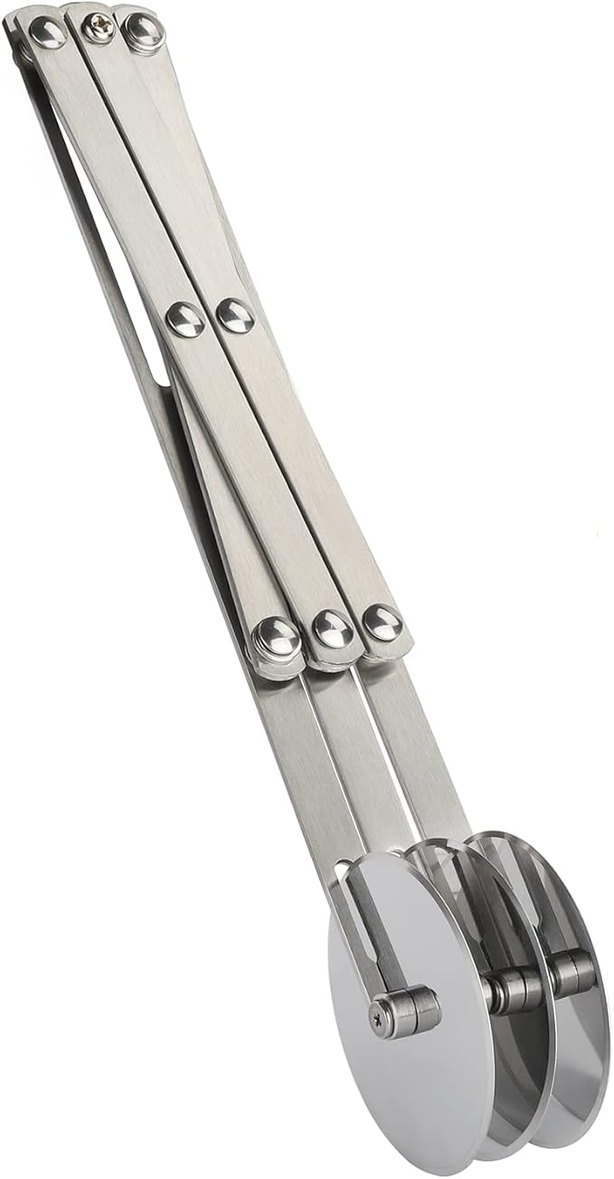 3 Wheel Pizza Cutter Stainless Steel Pastry Cutter Wheel Pasta Dough Cutter for Baking Noodle Ravioli Pizza Brownie Cookie