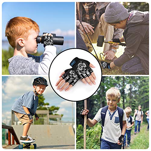 Accmor Kids Fishing Gloves, Kids Sport Cycling Gloves for Cycling Camping Fishing Outdoor Sports