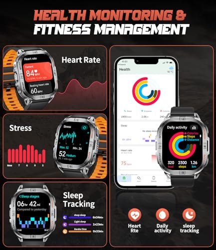 GPS Military Smart Watch for Men(Answer/Call), 2.13'' Smartwatch,60 Days Battery,6 Satellite Positioning/Compass,5 ATM Fit...