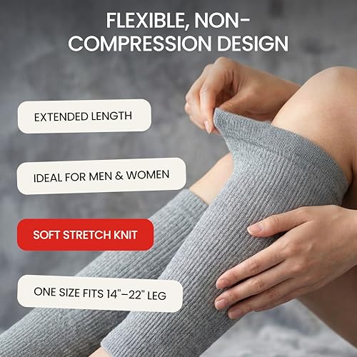 SENIOR ICARE Elastic Cotton Knee Warmers, Knee Sleeves for Men and Women - Circulation Support and Joint Pain Relief, Arth...