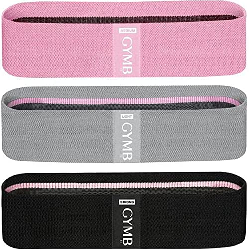 Gymbee Premium Resistance Bands for Working Out - Exercise Bands to Workout Glutes, Thighs & Legs - No Slip Cloth Booty Ba...
