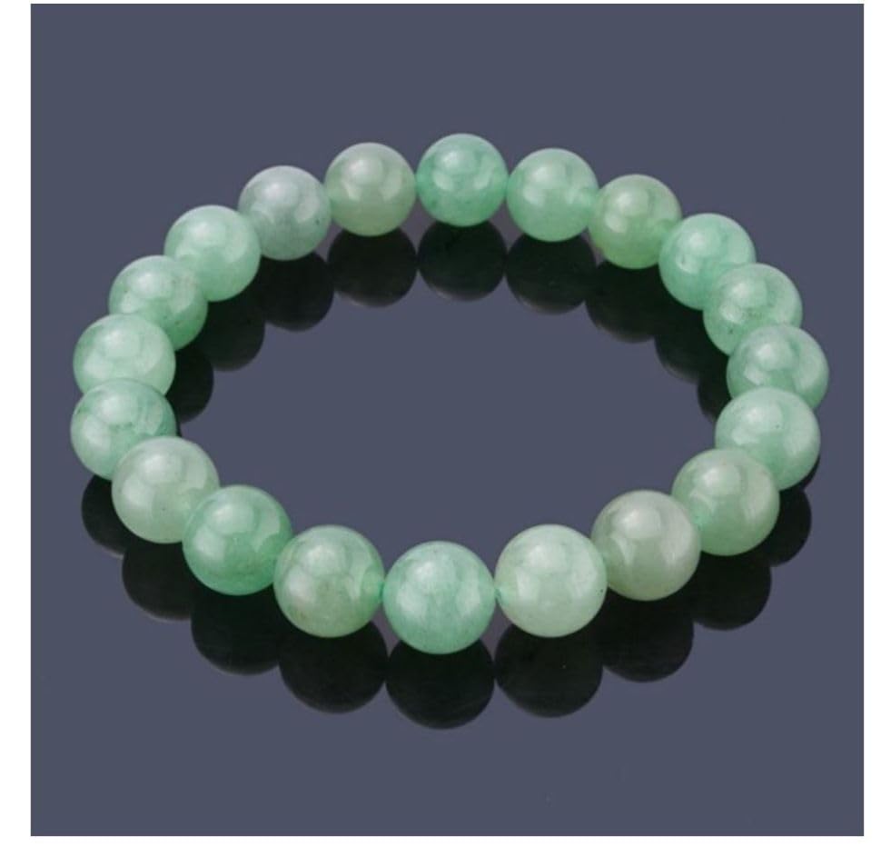 Adabele Real Natural Green Aventurine Gemstone Beaded Bracelet 8.5 inch Stretch Chakra Healing Crystal Stone Jewelry Women Mom G