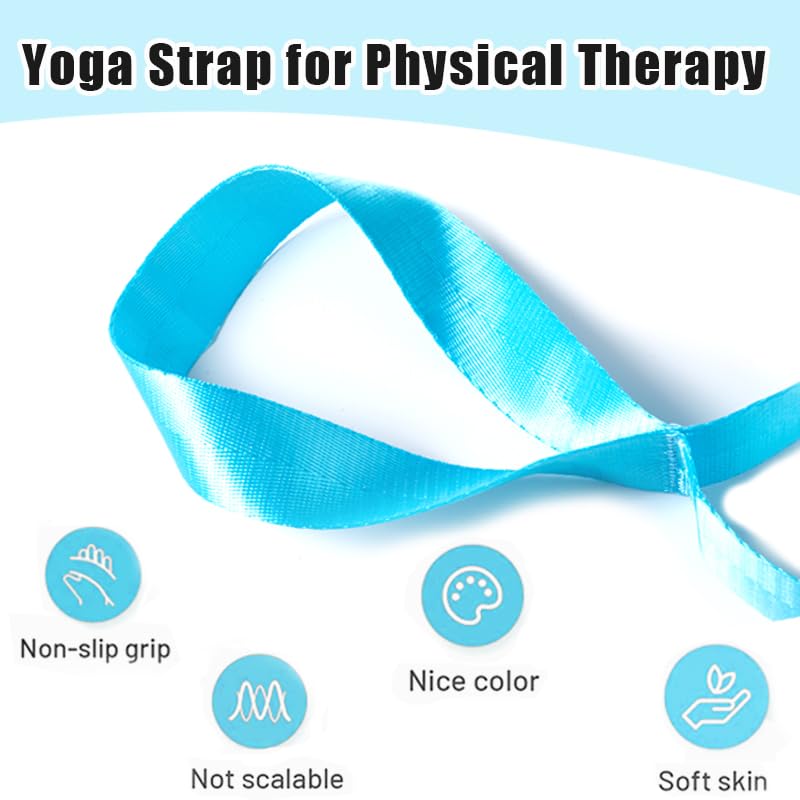 Oak-Sports Stretching Strap Yoga Strap for Physical Therapy with 10 Loops, Yoga Straps for Stretching, Upgraded Non-Elasti...