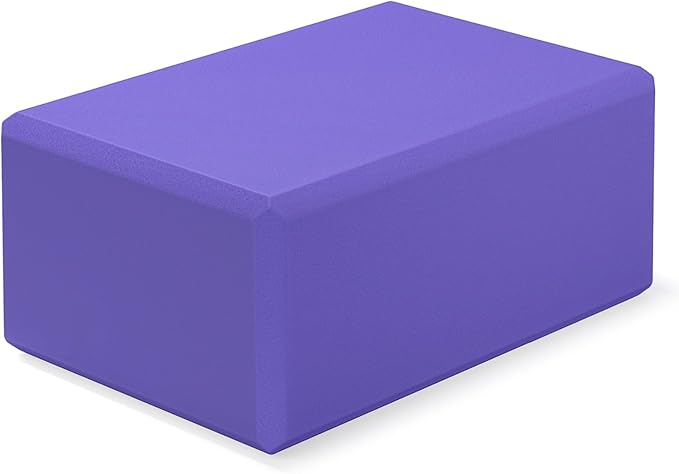 Corsiampoo 1 Pack Large Foam Yoga Blocks 9x6x4 Inches, Sturdy Pilates Block, Workout Block, Non Slip Surface Yoga Brick fo...