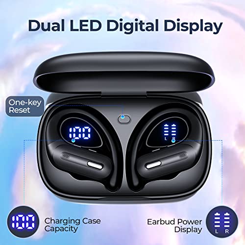 Active Noise Cancelling Wireless Earbuds Bluetooth Headphones 90 Hrs Playtime Ear Buds with Hi-Res Stereo Deep Bass Power ...