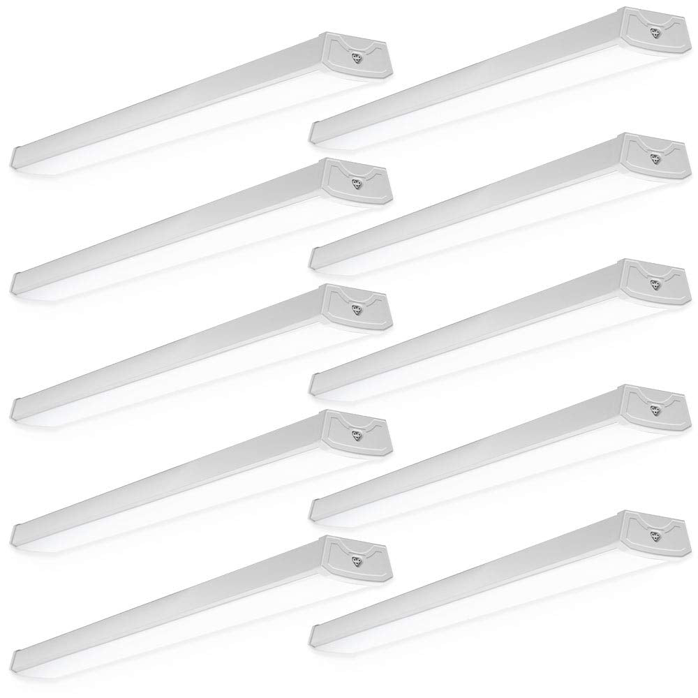 Sunco 10 Pack LED Garage Ceiling Lights 4FT, 3500 LM, 40W=300W, 5000K Daylight, Linkable, Hardwired, Model SHW