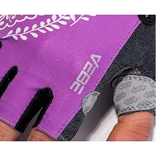 VEBE Women's Biking Cycling Gloves Non-Slip Shockproof Short Finger Gloves Outdoor Riding Mountain Bike Gloves