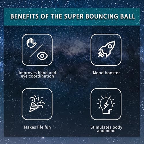 Super Bouncing Ball,Children's Super Hot, Easy to Grasp and Capture Suitable for Children of All Ages, Indoor and Outdoor ...
