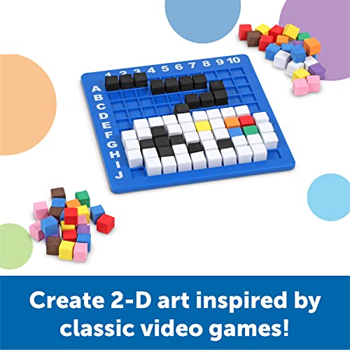Learning Resources STEM Explorers Pixel Art Challenge - Math Puzzles, Pattern Blocks, Sensory Bin, Arts and Crafts, Math M...