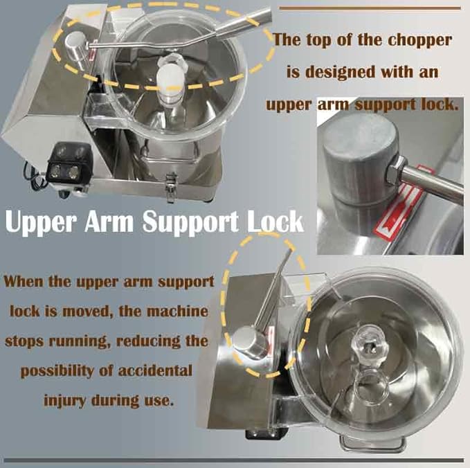110V 9L Meat and Vegetable Blender Food Shredder, 1800W Adjustable Speed Food Chopper with Visible Transparent Window, Commercial Stainless Steel Electric Chopper