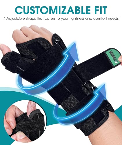 Oyakin Wrist Brace with Thumb Support for Carpal Tunnel, Thumb Brace for De Quervain's Tenosynovitis, Tendonitis, Thumb Sp...