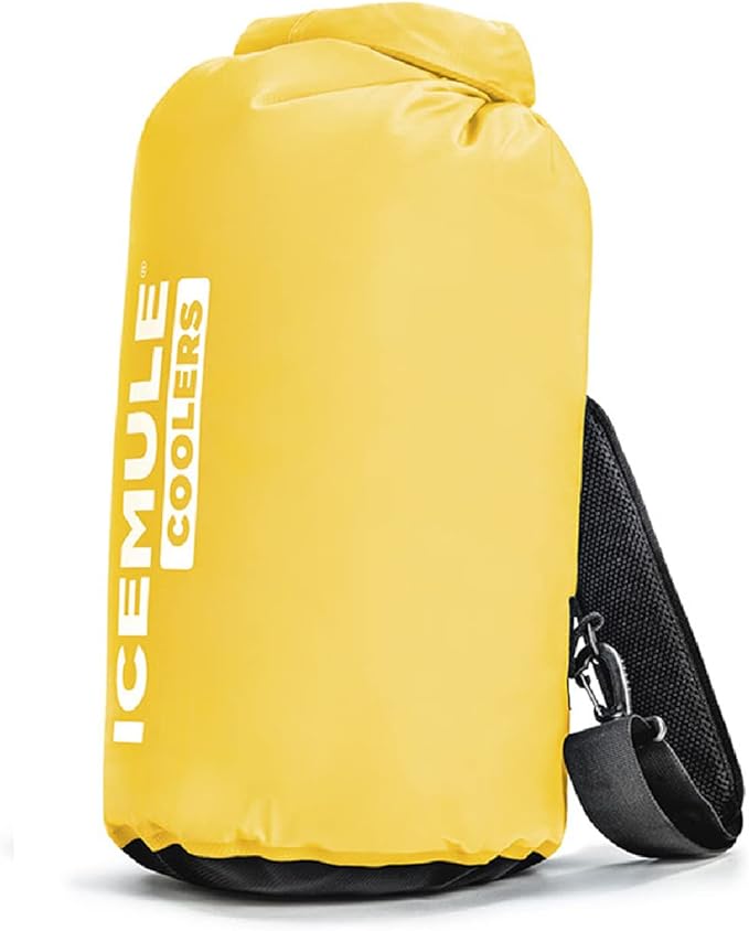 ICEMULE Classic Collapsible Sling Strap Cooler Hands Free, 100% Waterproof, Floats, 24+ Hours Cooling, Soft Sided Cooler for the Beach, Concerts, Traveling, RV-ing, Hiking, Kayaking, Camping & Fishing