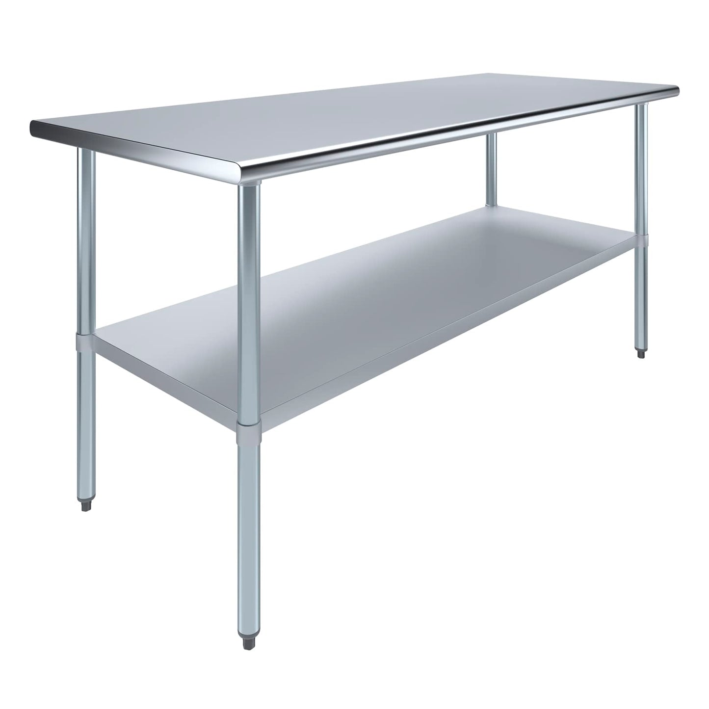 AmGood 30 in. x 72 in. Stainless Steel Work Table | Metal Kitchen Food Prep Table | NSF