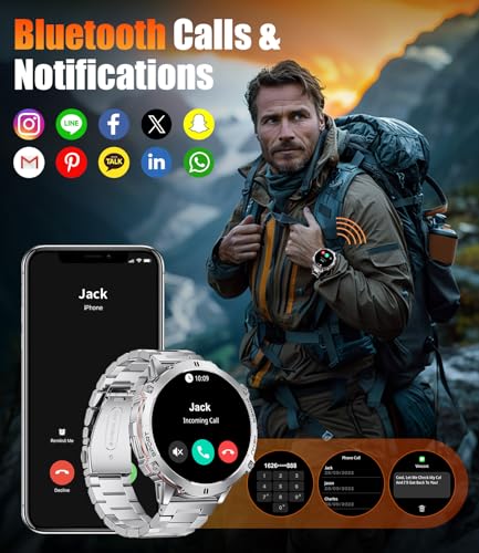 LIGE Smart Watches for Men Answer/Make Calls,1.75" Display Fitness Tracker with Compass Altitude and Barometric Pressure 9...
