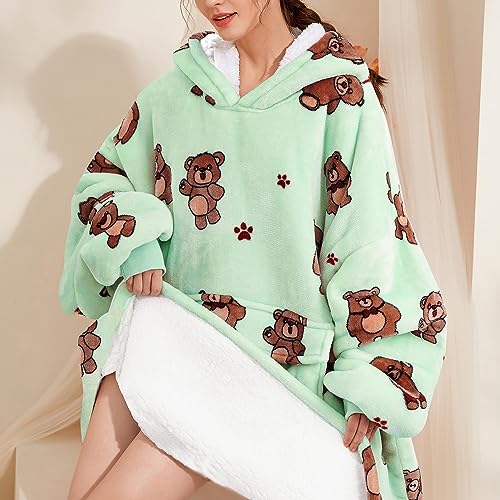 Narecte Cozy Oversized Blanket Hoodie Wearable Blanket Adults Soft Hooded Blanket Hoodie Birthday Gifts for Women Christmas