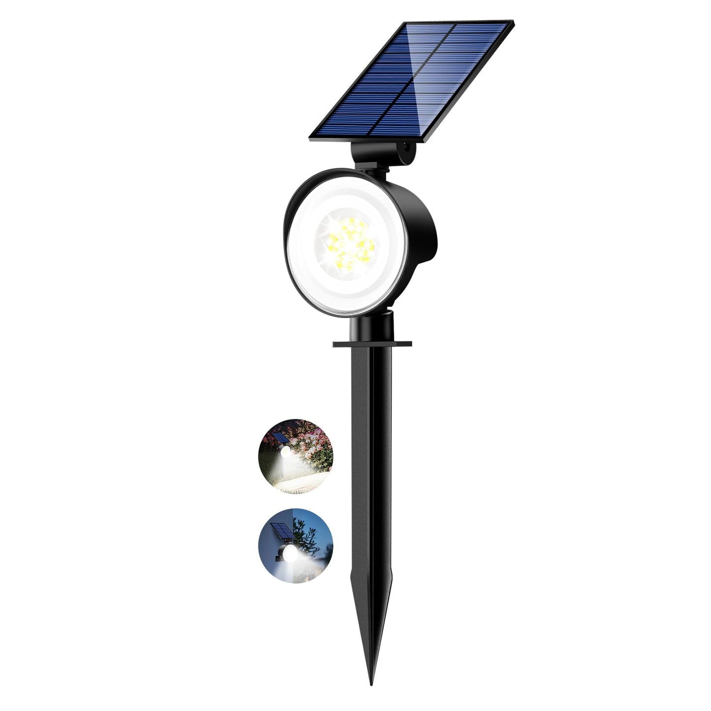 Nipify 1 Pack Solar Spot Lights Outdoor Waterproof With 3 Modes  Solar Spotlight Light For Outside Yard Landscape Lighting Pathway Lights Wall  Cool White