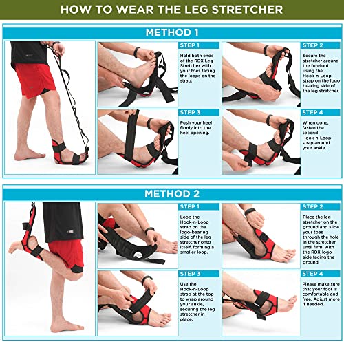 RDX Yoga Stretching Strap, Ankle Ligament Stretcher Belt with Loops Ligament Stretch Band, Fitness Leg Stretcher for Plant...