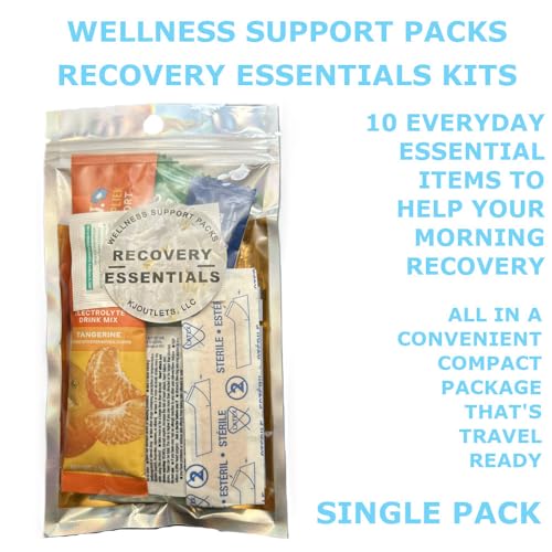Wellness Support Recovery Kit, Travel-Ready Morning Recovery Pack with 10 Essentials, Single Pack