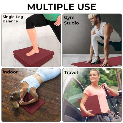 Feetlu Foldable Yoga Mat, 6mm Thick, Lightweight, Anti-Slip, and Easy to Store – Perfect for Travel, Yoga, Pilates, Home W...