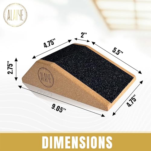 ALAIYE Squat Wedge Blocks (Set of 2) – Non-Slip Slant Boards for Lower Body Workouts, Ankle and Calf Stretching - Yoga Blo...