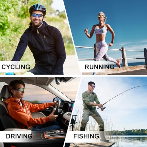 GoLight Polarized Sports Sunglasses for Men & Women – UV400 Protection, Anti-Glare for Running, Fisfing, Cycling, Driving