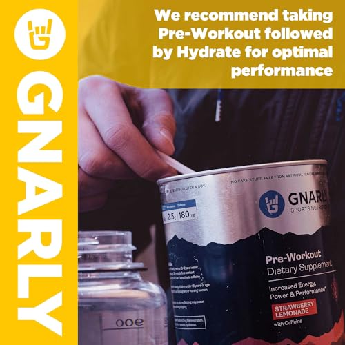 Gnarly Nutrition Hydrate Electrolyte Powder – Lemonade Exercise Hydration Drink Mix – NSF Sport Certified – Electrolyte So...