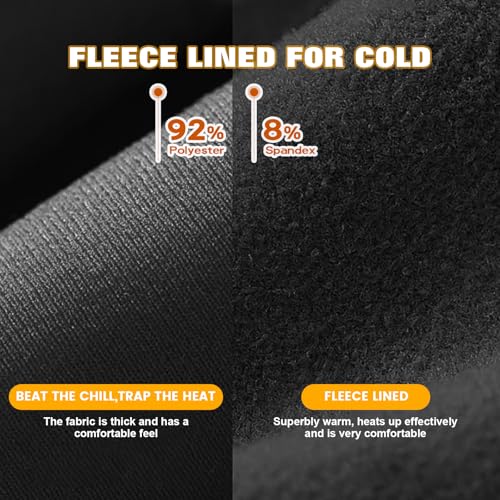 yeuG Fleece Lined Leggings for Women Thermal High Waisted Tummy Control Seamless Workout Yoga Pants