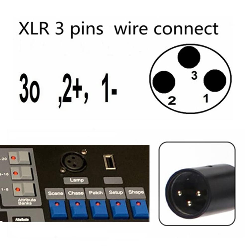 Jxrywf 22 Inch Xlr 3Pin Dj Led Light Studio Lamp Gooseneck Lamp For Stage Dj Mixer Steamship Light Console Equipment (Xlr 3Pin P