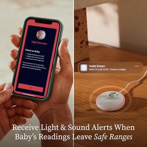 Owlet Dream Sock® - FDA-Cleared Smart Baby Monitor - Track Live Pulse (Heart) Rate, Oxygen in Infants - Receive Notificati...