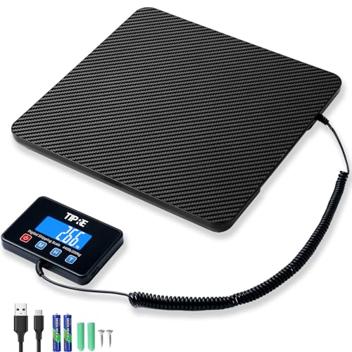 TIPRE Digital Shipping Postal Scale 440lb/0.5oz Accuracy! Lightweight Carbon Fibre Commercial Weight Scale for Package, Sm...