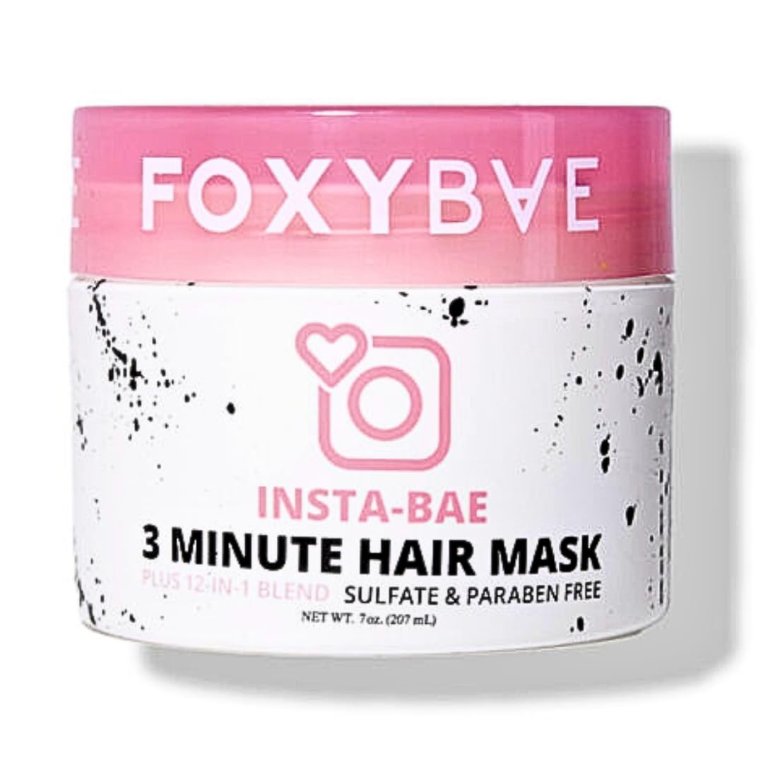 FoxyBae 3-Minute Hair Mask - with Biotin - for Dryness, Damage, Growth - Deep Conditioning, Hydrating, Moisturizing - Insta-Bae