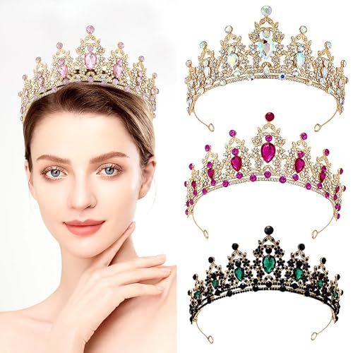 Tiara for Women, Crown and Tiara for Girl Princess, Bride Wedding Happy Birthday Halloween Cosplay Hair Accessories Decora...