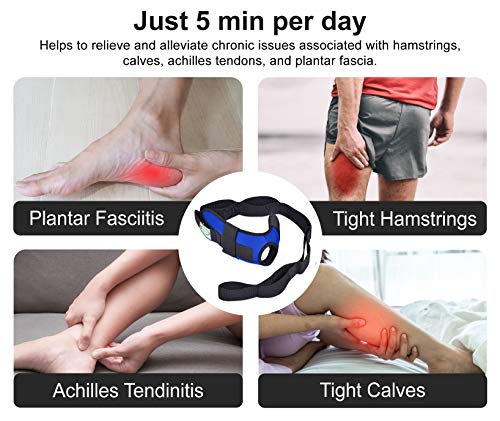 Foot & Calf Stretcher for Plantar Fasciitis, Includes Foot Massage Roller, Achilles Tendinitis, Foot Drop, Yoga Foot & Leg...