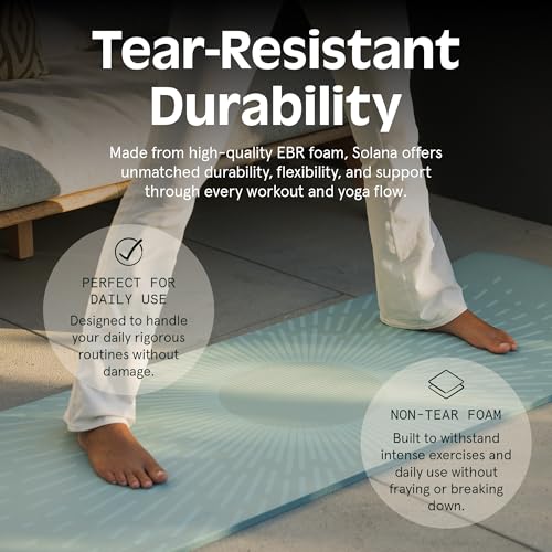 Retrospec Solana Yoga Mat 1" Thick w/Nylon Strap for Men & Women - Non Slip Exercise Mat for Home Yoga, Pilates, Stretchin...