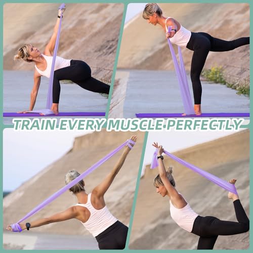 Stretch Bands for Exercise, 5 Levels Resistance Bands for Working Out, Exercise Bands for Physical Therapy, Pilates, Reha...