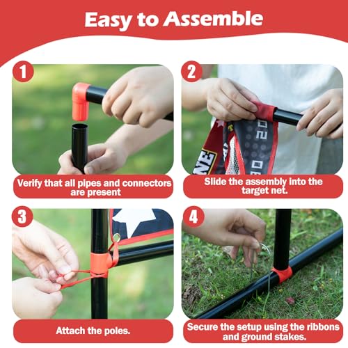 VROGTIK Football Toss Game for Kids Ages 3-8 - Outdoor Toy for Backyard, Beach & Camping for Toddlers & Family Party Fun