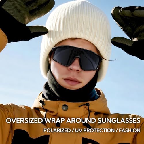 Joopin Sports Sunglasses Men Women Polarized Wrap Around Sun Glasses UV400 Protection Shades Sunnies