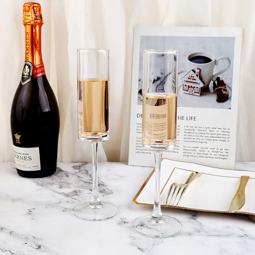 BTGLLAS Champagne Flutes Set of 12, 160ML - Elegant Glass Champagne Flutes for Celebrations - 5.5oz Capacity, Clear (Glas...
