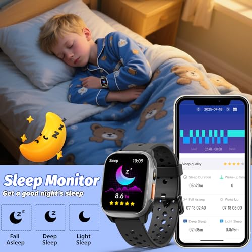 meoonley Kids Watch with 140 Sports Modes, 1.5" Kids Fitness Tracker, Girls Smart Watch, No APP/Phone Required, Sleep Moni...