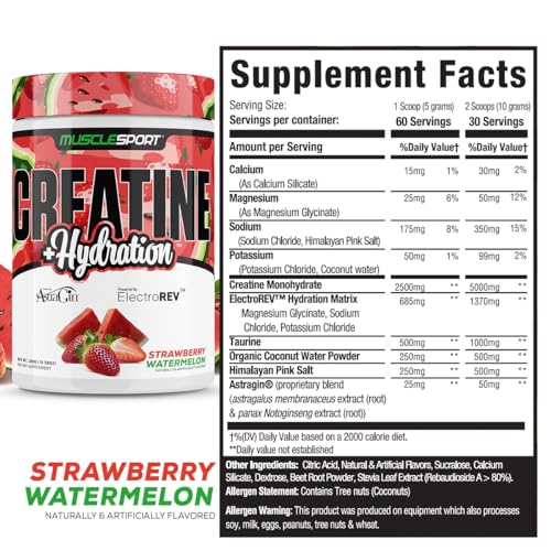 Musclesport Creatine Hydration 300g (Strawberry Watermelon)