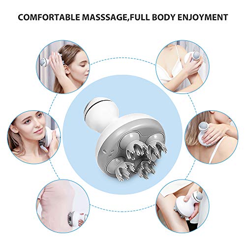 COMFIER Electric Cordless Hair Scalp Massager with Kneading 84 Massage Nodes, Handheld Portable Head Scratcher Massager fo...